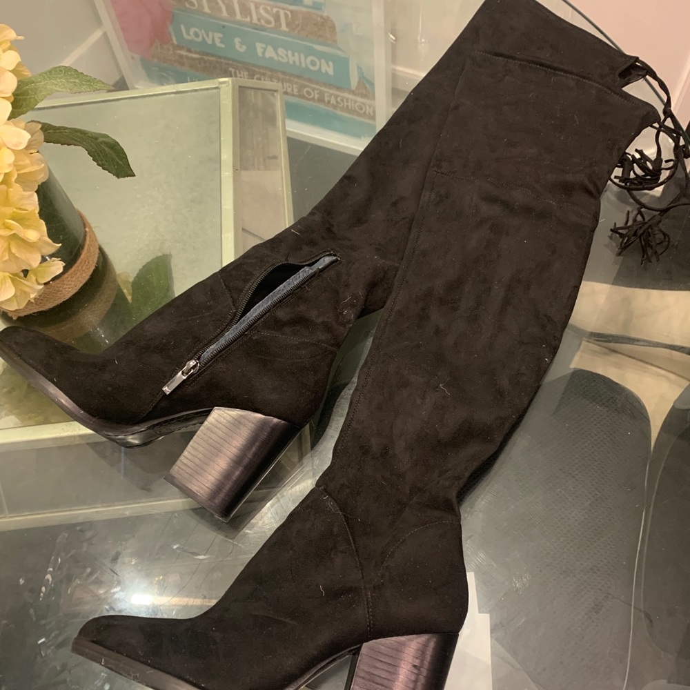 Marc Fisher Black Over-the-knee OTK Boots, sz 7.5